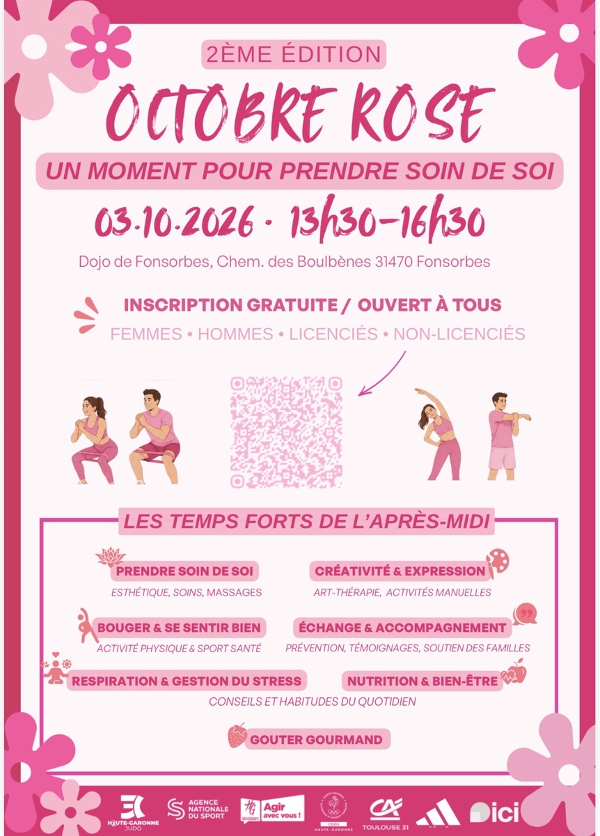 🌸 OCTOBRE ROSE – Une après-midi pour prendre soin de soi – 3 octobre 2026