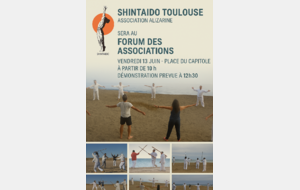 Nous serons au forum des associations vendredi 13 juin place du Capitole ! 